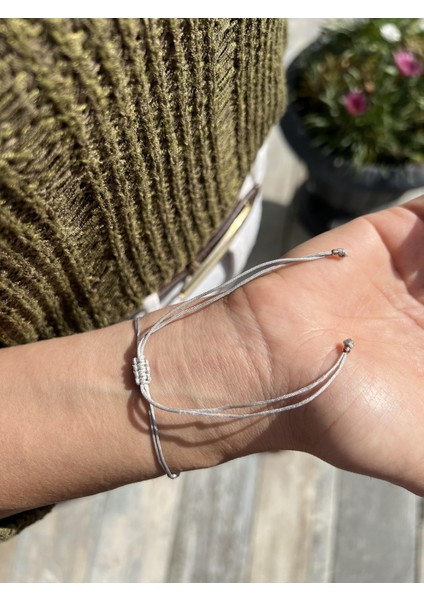 El Işi Tasarım Rose Çerçeveli Gümüş Martı Gri Bileklik fiyatları