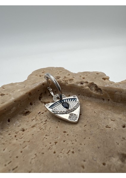 Gümüş Üçgen Göz Küpe