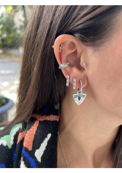 Gümüş Üçgen Göz Küpe fiyatları