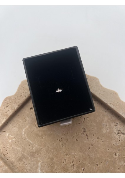 Beyaz Mineli Gümüş Göz Tragus