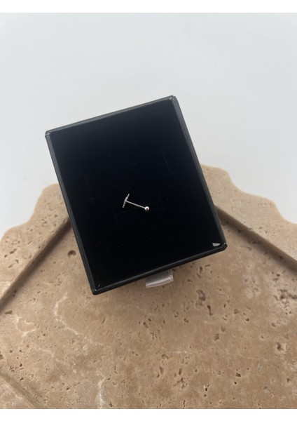 Beyaz Mineli Gümüş Göz Tragus fiyatları