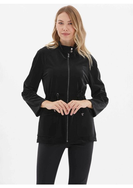 Siyah Kadın Trençkot 25KSL9542