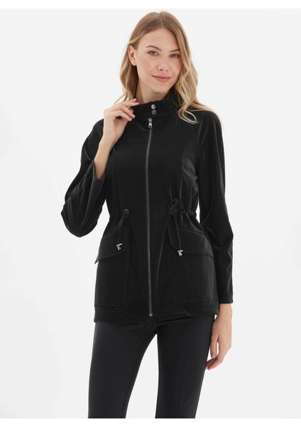 Siyah Kadın Trençkot 25KSL9542 fiyatları