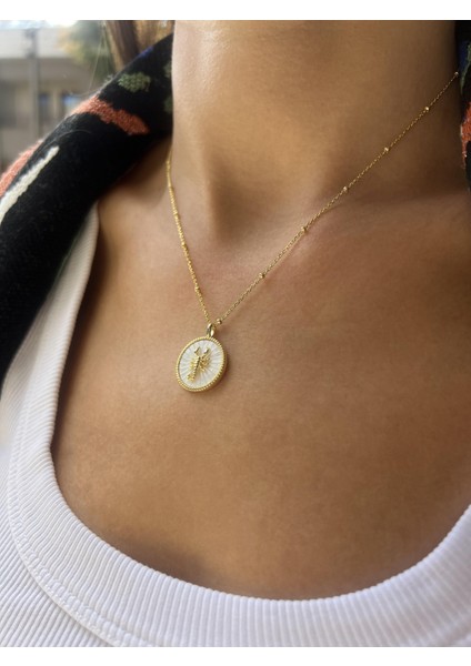 Akrep Burcu Gümüş Kolye