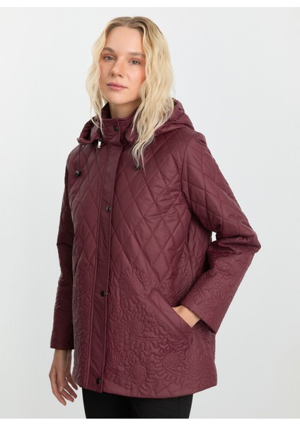 Bordo Kadın Mont 25KSL6162 modelleri