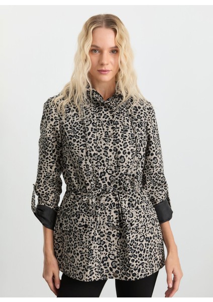 Gri Kadın Trençkot 25KSL9535