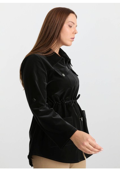 Siyah Kadın Trençkot 25KSL9512 modelleri