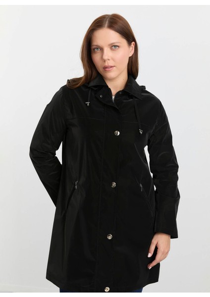 Siyah Kadın Trençkot 25KSL9521 fiyatları