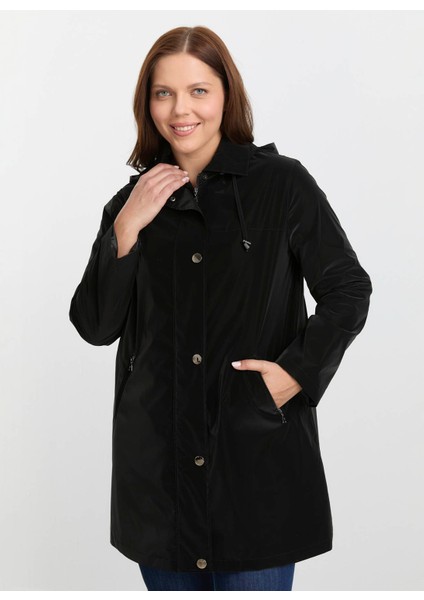 Siyah Kadın Trençkot 25KSL9521 modelleri