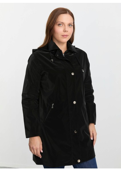 Siyah Kadın Trençkot 25KSL9521 fırsatları