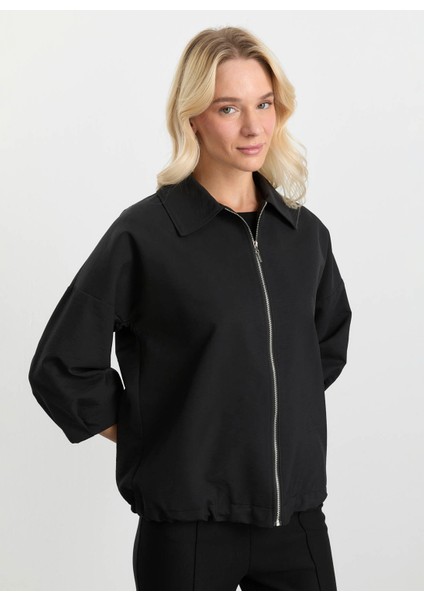 Siyah Kadın Trençkot 25KSL9516 fiyatları