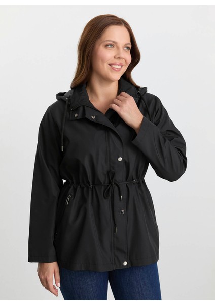 Siyah Kadın Trençkot 25KSL9508 fiyatları