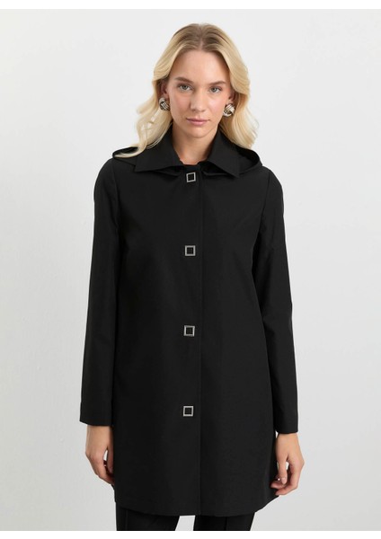 Siyah Kadın Trençkot 25KSL9515