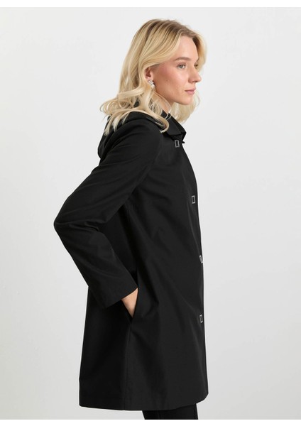 Siyah Kadın Trençkot 25KSL9515 modelleri