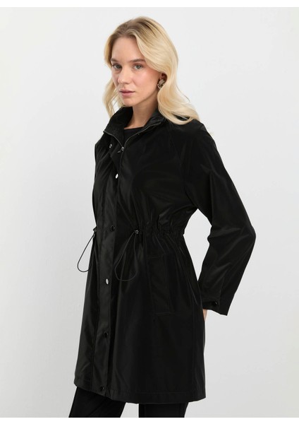 Siyah Kadın Trençkot 25KSL9522 fırsatları