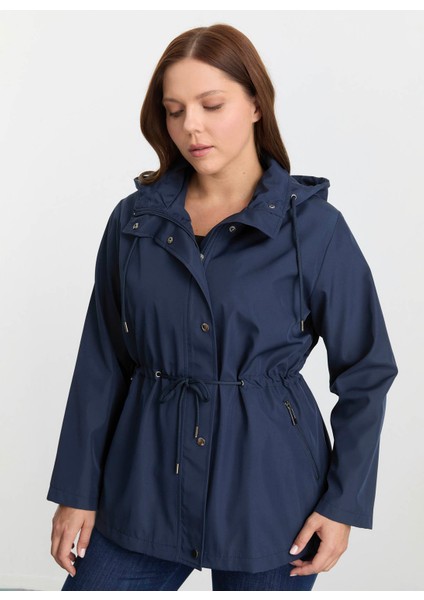 Lacivert Kadın Trençkot 25KSL9508 modelleri