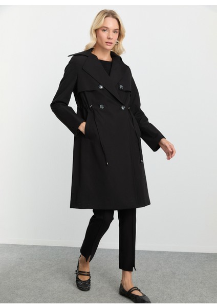 Siyah Kadın Trençkot 25KSL9511