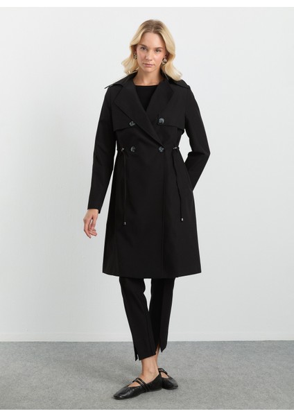 Siyah Kadın Trençkot 25KSL9511 modelleri