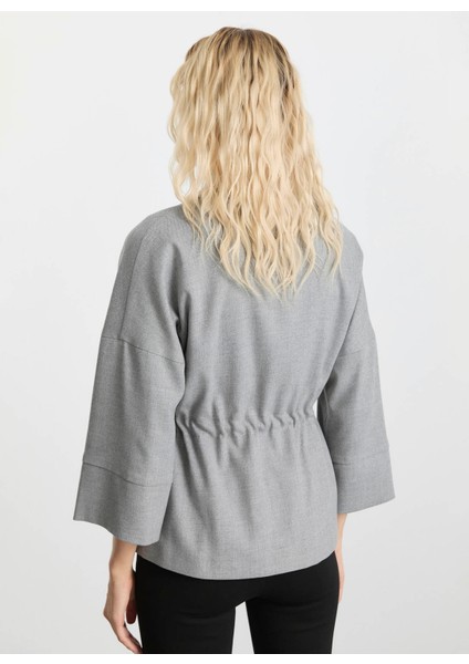 Standart Gri Kadın Ceket 25KSL1538 fırsatları