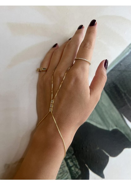 Yılan Zincirli Taşlı Gümüş Şahmeran