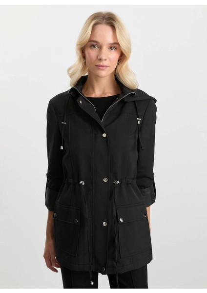 Siyah Kadın Trençkot 25KSL9517 modelleri