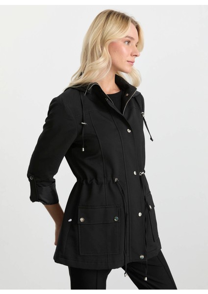 Siyah Kadın Trençkot 25KSL9517 fırsatları
