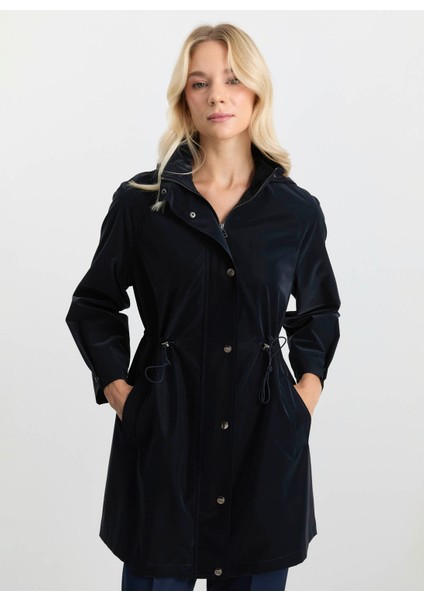 Lacivert Kadın Trençkot 25KSL9522 fiyatları