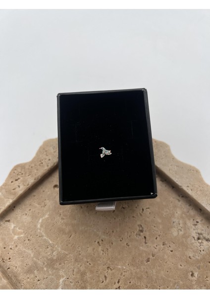Taşlı Gümüş Kuş Tragus
