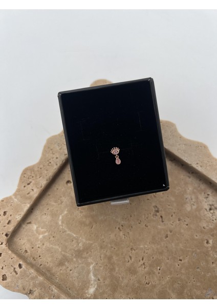 Damla Taşlı Gümüş Göz Tragus