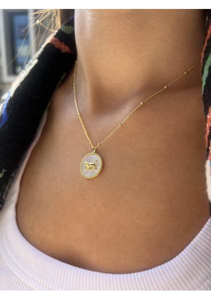 Aslan Burcu Gümüş Kolye