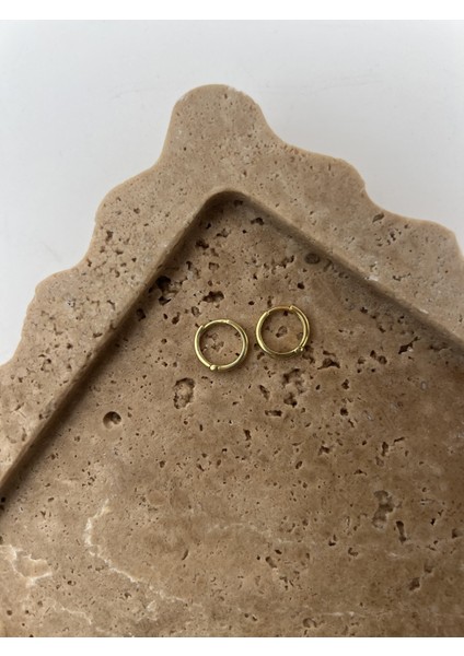 Luna Gümüş Halka Küpe