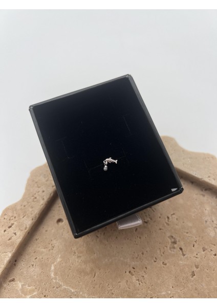 Inci Taşlı Gümüş Balık Tragus