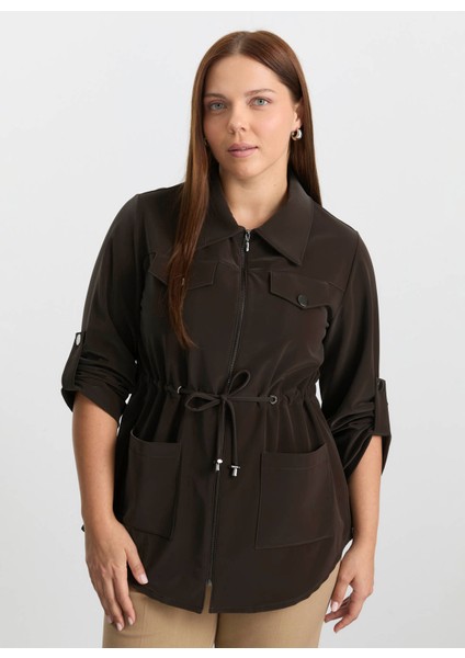 Kahve Kadın Trençkot 25KSL9512 modelleri