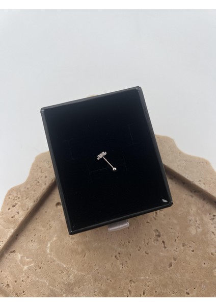 Taşlı Gümüş Çiçek Tragus modelleri