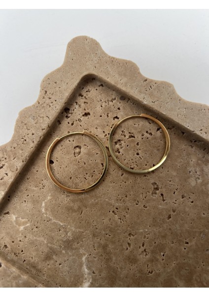 Lina Gümüş Halka Küpe