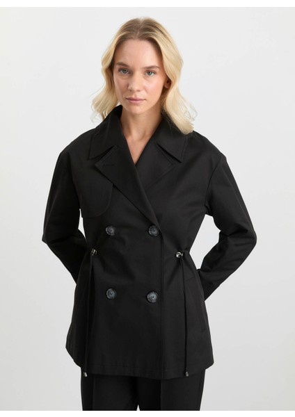 Siyah Kadın Trençkot 25KSL9520 modelleri