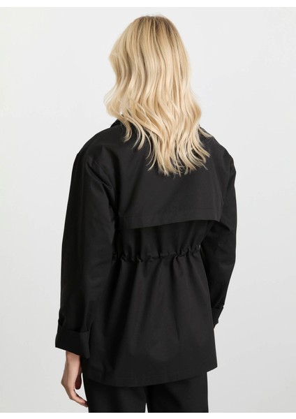 Siyah Kadın Trençkot 25KSL9520 fırsatları