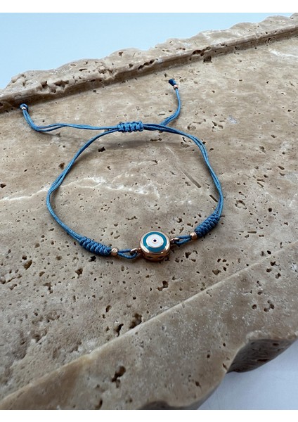 Çift Taraflı Nazar Boncuklu Yeşil Ip Bileklik fiyatları