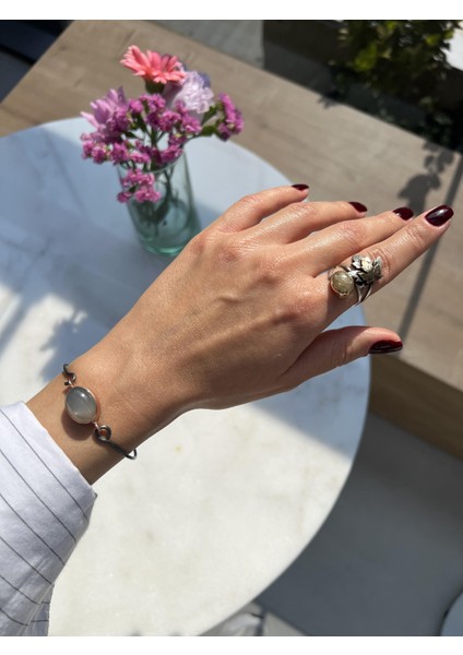 El Işi Tasarım Dumanlı Kuvars Taşlı Bileklik