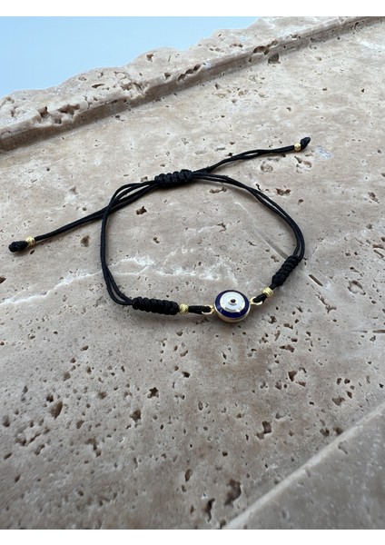 Siyah Nazar Boncuğu Ip Bileklik