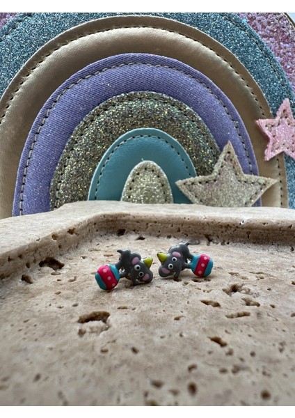 Çocuk Gümüş Mineli Fil Küpe