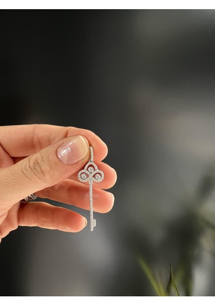 Taşlı Gümüş Anahtar Kolye Ucu fiyatları