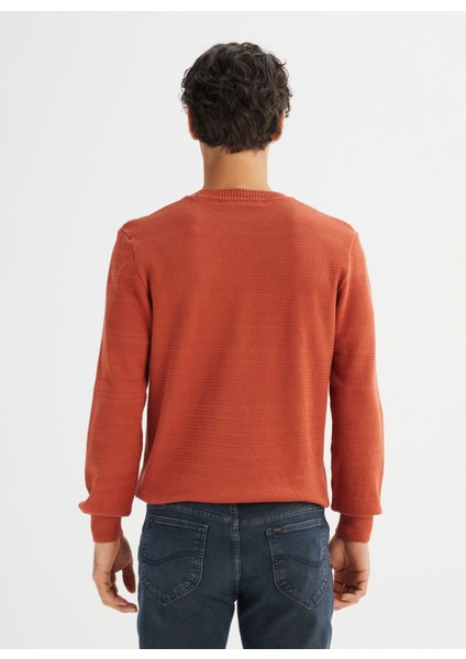 Bisiklet Yaka Regular Fit Kiremit Erkek Kazak L2520373222 Kiremit Kazak indirimleri