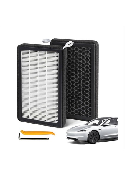 Tesla Model 3/model Y 2016-2025 Için 2 Adet Aktif Karbon Çift Katmanlı Kma Filtresi Yedek Kiti (Yurt Dışından) fırsatları