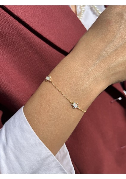 Çoklu Gümüş Kaplumbağa Bileklik