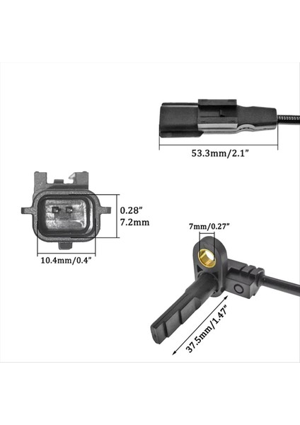 2 Pcs 479109155R Renault Fluence Için Ön Abs Hız Sensörü Megane Scenic Dacia Duster 1.5 1.6 2.0 (Yurt Dışından) modelleri
