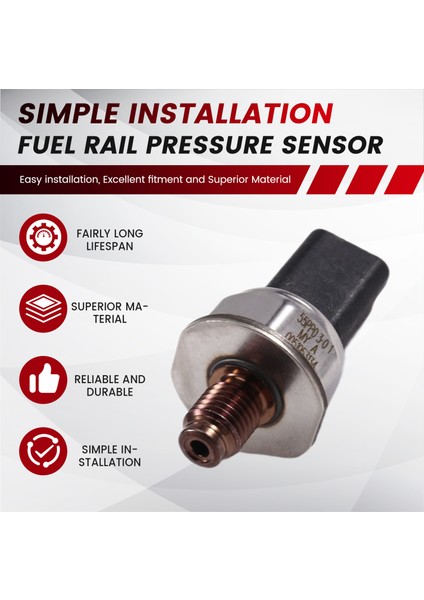 55PP03-01 55PP0301 9307Z507A Dizel Sistemi Yakıt Ray Basınç Regülatör Sensörü Ford Ssangyong Rexton Renault (Yurt Dışından) fırsatları