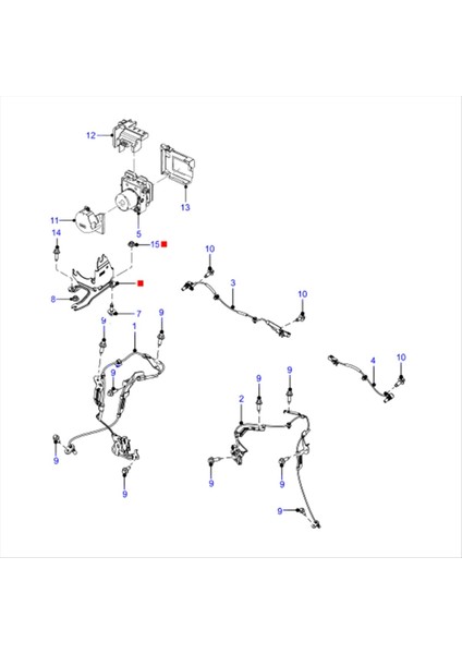 DB392C205AD Araba Ön Sol Abs Tekerlek Hız Sensörü Ford Ranger Için P375 2018-2024 1818955 (Yurt Dışından) fiyatları