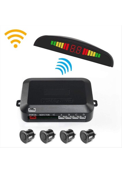 Kablosuz Araç Otomatik Parktronik LED Park Sensörü 4 Sensörle Ters Yedek Otopark Radar Monitör Dedektör Sistemi (Yurt Dışından) fırsatları