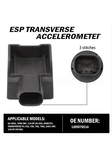 Araba Yaw Hızı Sensörü Esp Sensör Accelerometre 1J0907651A Vw Beetle Bora Golf Polo Audi A3 Tt Skoda Koltuğu 1j0 907 651A (Yurt Dışından) indirimleri